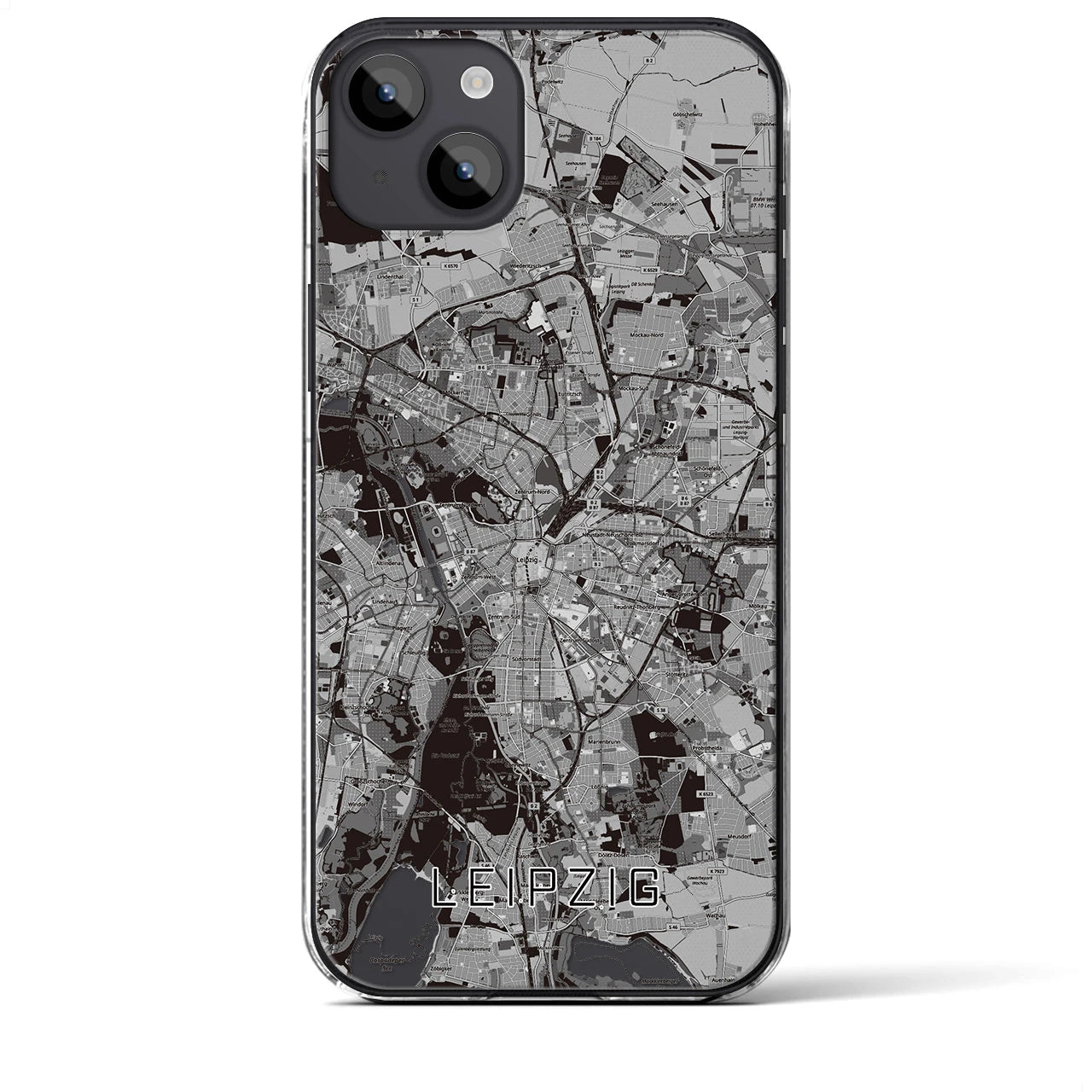 【ライプツィヒ(ドイツ)】地図柄iPhoneケース(クリアタイプ)