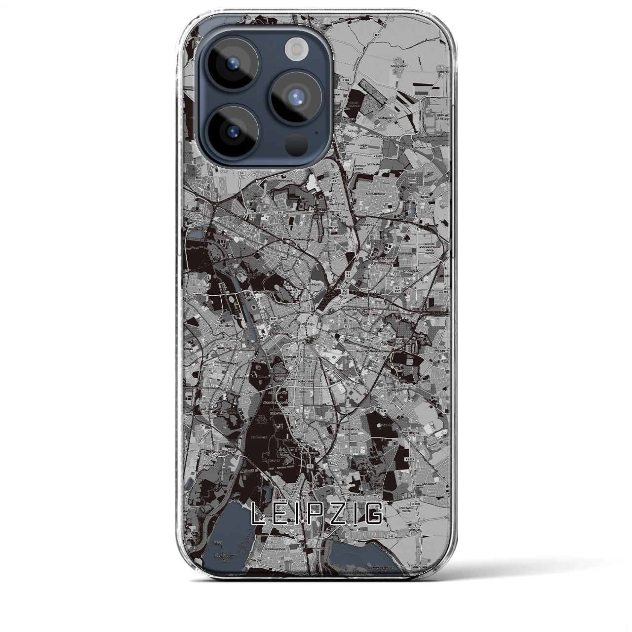 【ライプツィヒ(ドイツ)】地図柄iPhoneケース(クリアタイプ)
