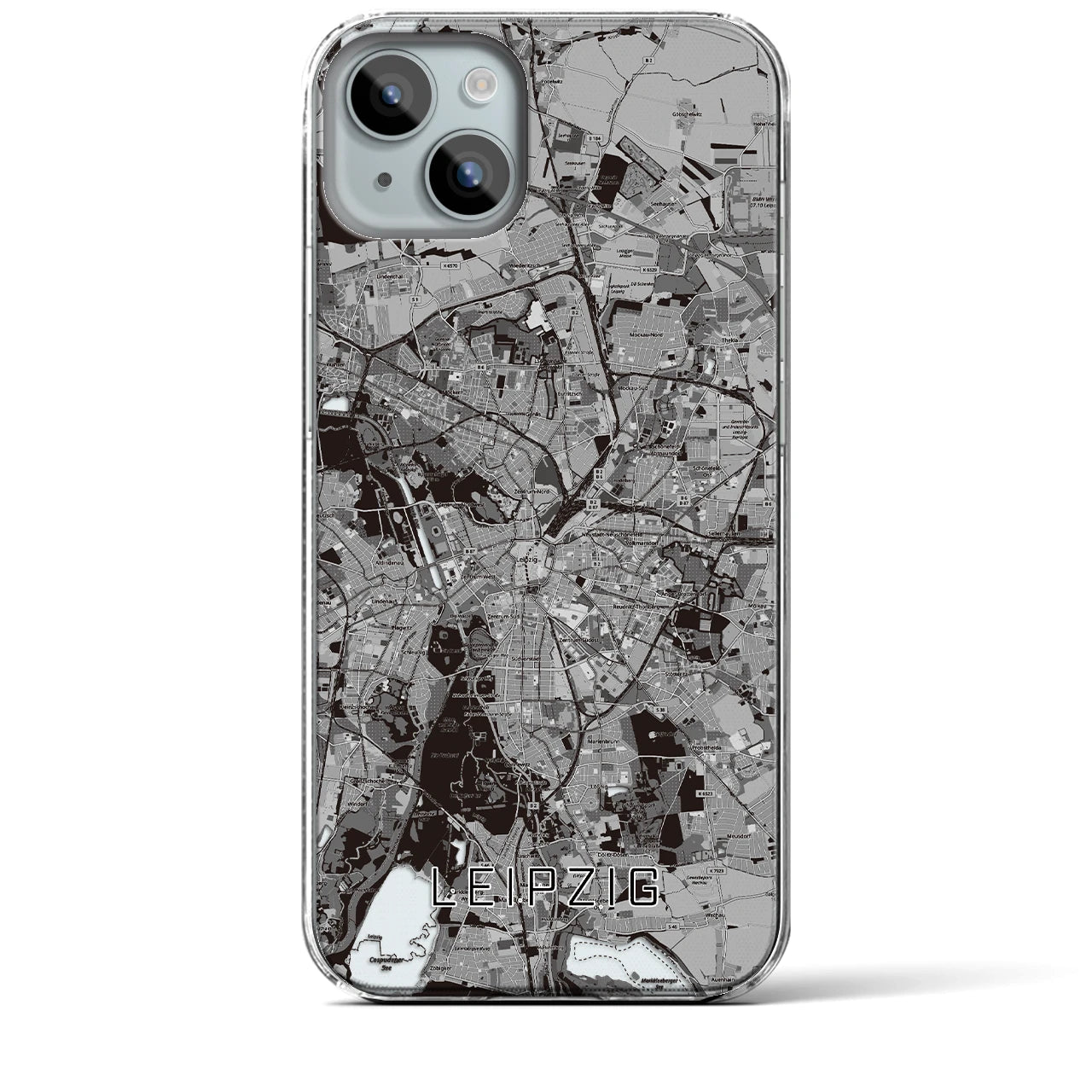 【ライプツィヒ(ドイツ)】地図柄iPhoneケース(クリアタイプ)