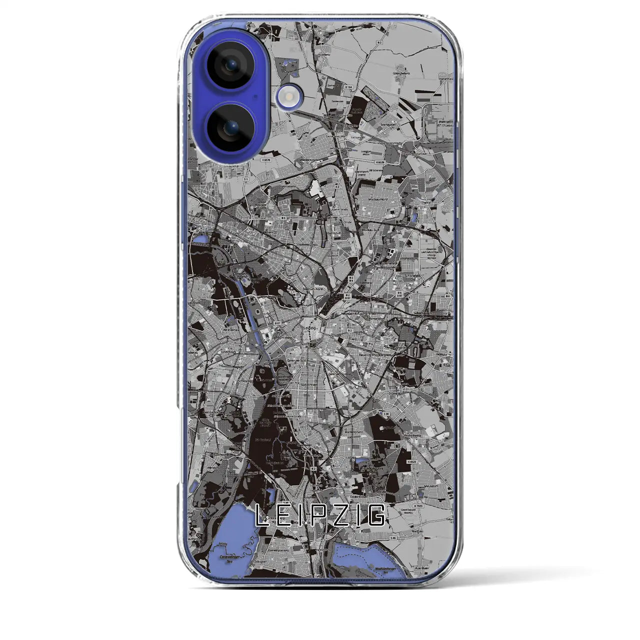 【ライプツィヒ(ドイツ)】地図柄iPhoneケース(クリアタイプ)