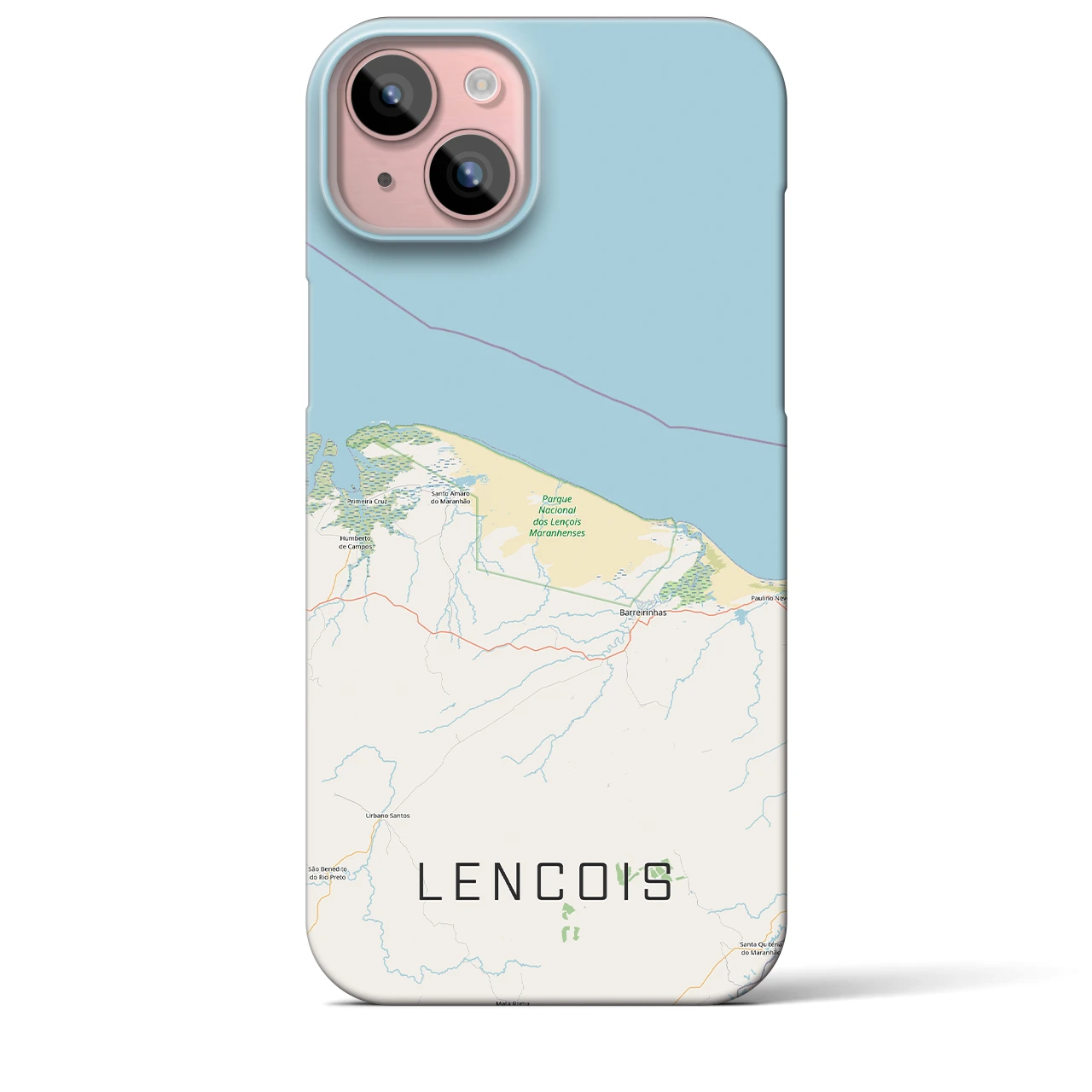 【レンソイス(ブラジル)】地図柄iPhoneケース(バックカバータイプ)