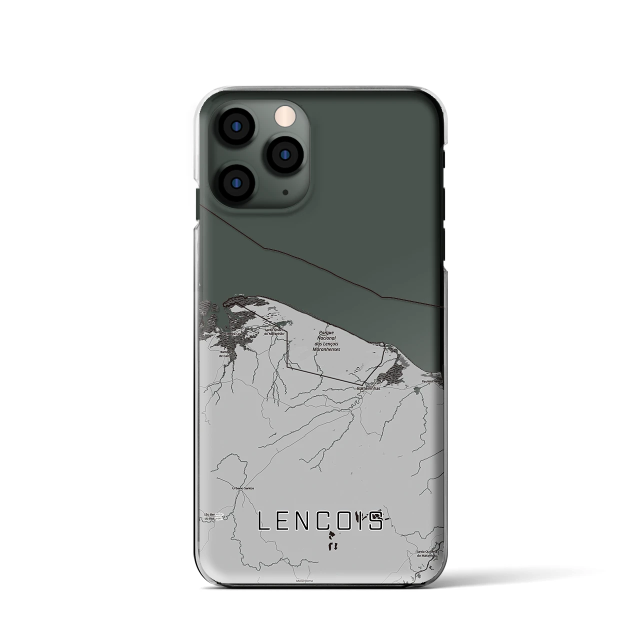 【レンソイス(ブラジル)】地図柄iPhoneケース(クリアタイプ)