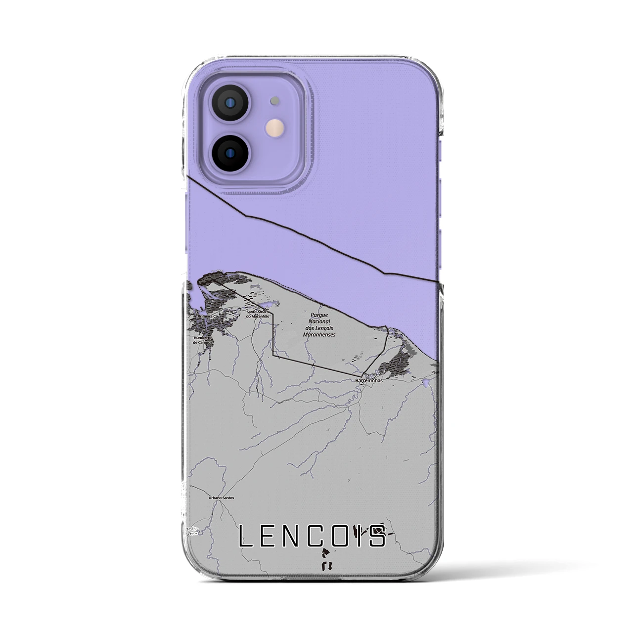 【レンソイス(ブラジル)】地図柄iPhoneケース(クリアタイプ)