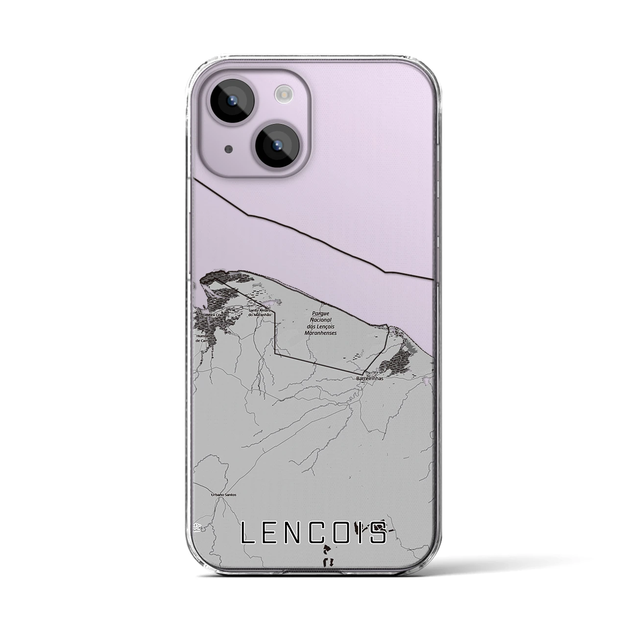 【レンソイス(ブラジル)】地図柄iPhoneケース(クリアタイプ)