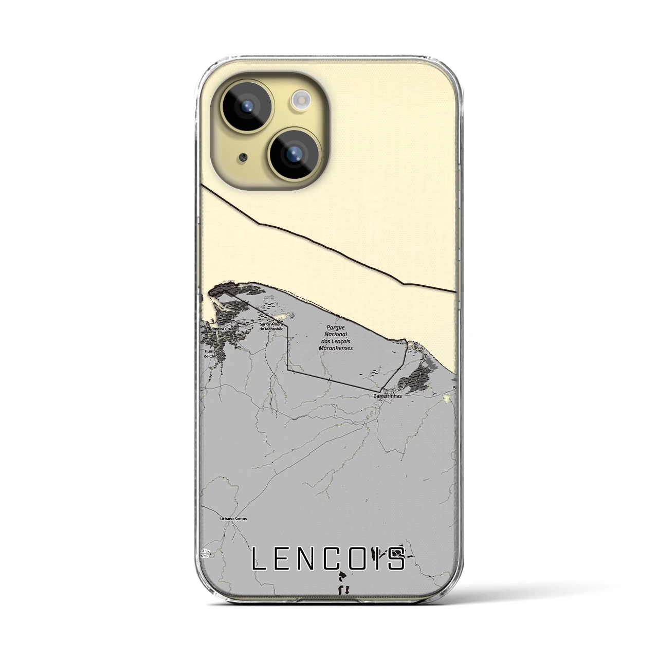 【レンソイス(ブラジル)】地図柄iPhoneケース(クリアタイプ)