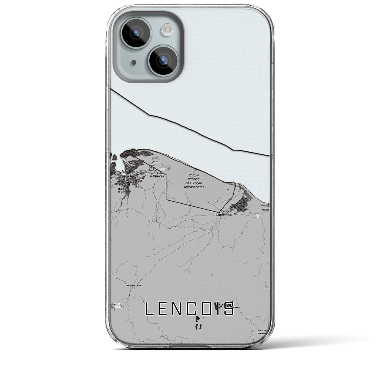 【レンソイス(ブラジル)】地図柄iPhoneケース(クリアタイプ)