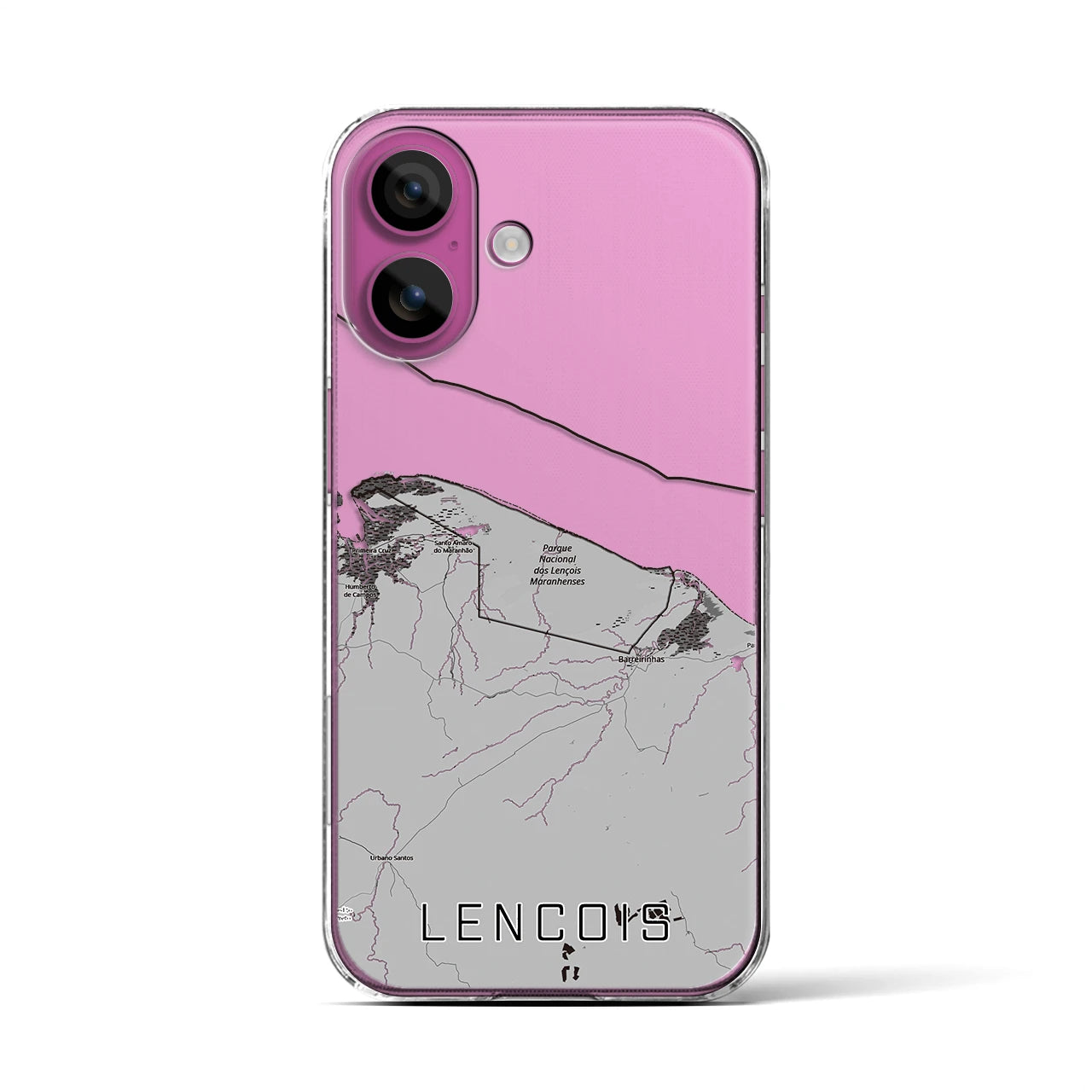 【レンソイス(ブラジル)】地図柄iPhoneケース(クリアタイプ)