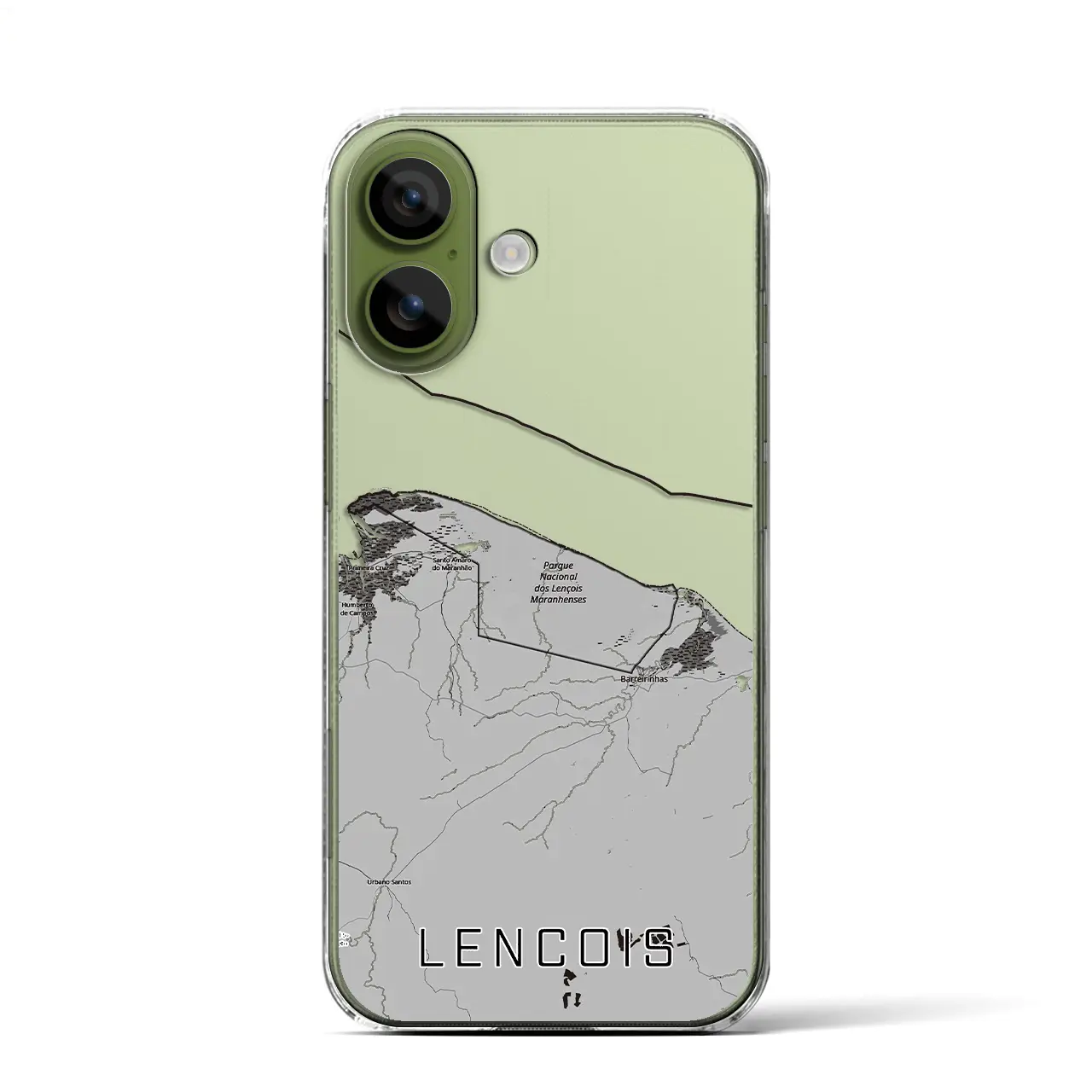 【レンソイス(ブラジル)】地図柄iPhoneケース(クリアタイプ)