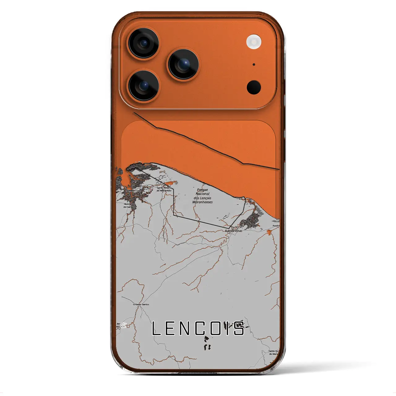 【レンソイス(ブラジル)】地図柄iPhoneケース(クリアタイプ)