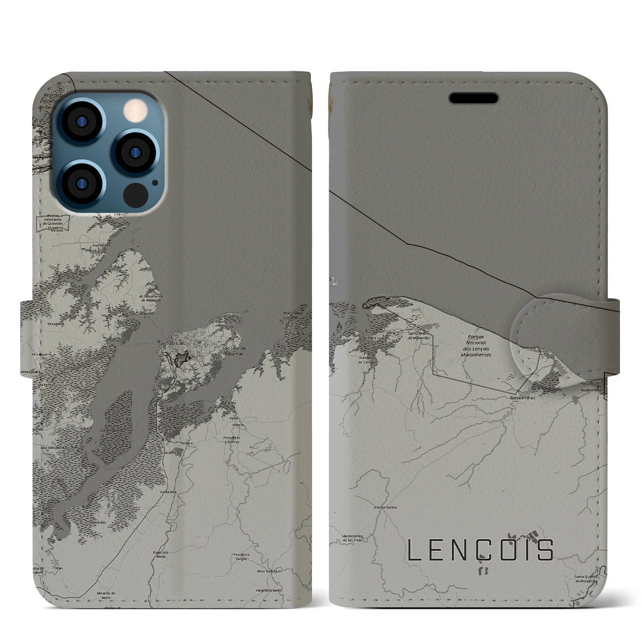 【レンソイス(ブラジル)】地図柄iPhoneケース(手帳タイプ)