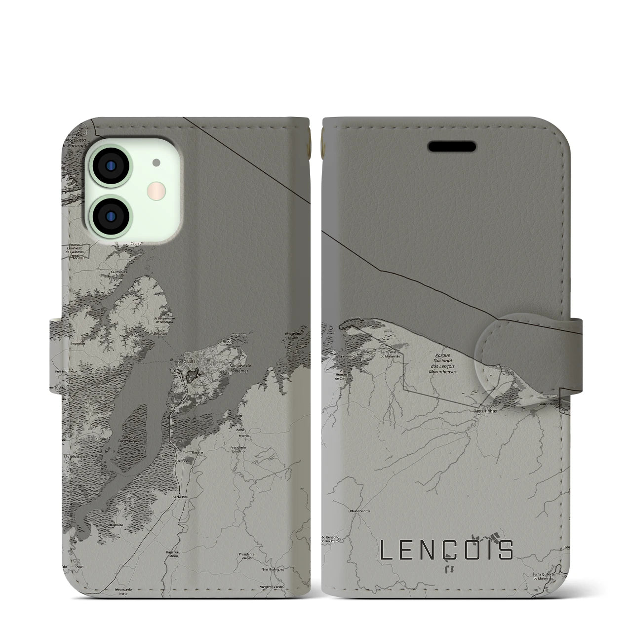 【レンソイス(ブラジル)】地図柄iPhoneケース(手帳タイプ)