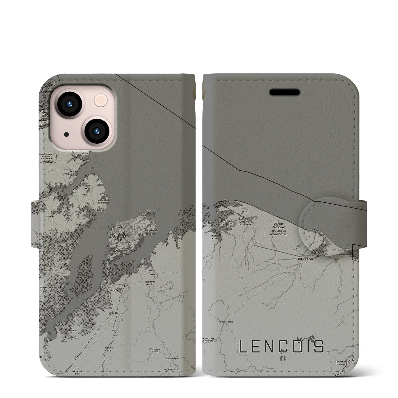 【レンソイス(ブラジル)】地図柄iPhoneケース(手帳タイプ)