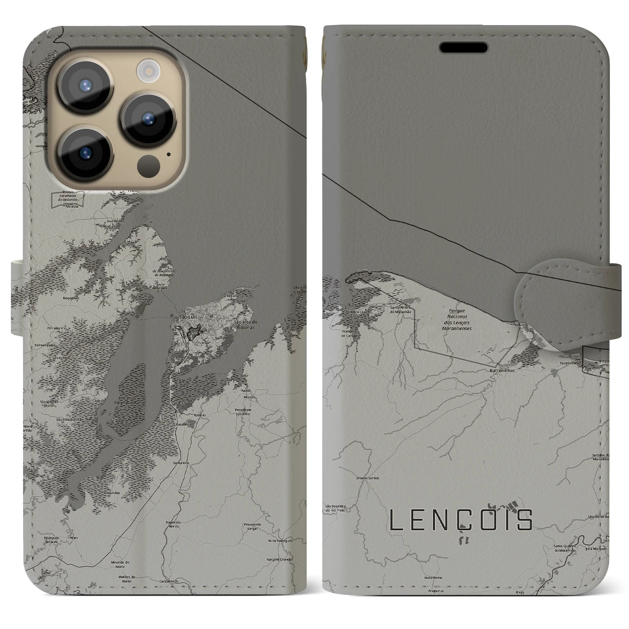 【レンソイス(ブラジル)】地図柄iPhoneケース(手帳タイプ)