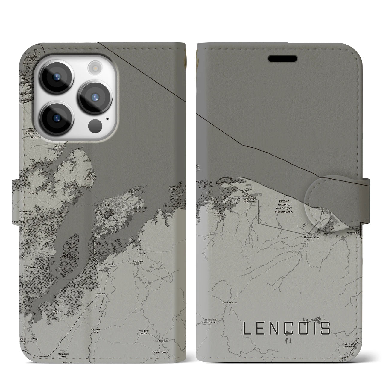 【レンソイス(ブラジル)】地図柄iPhoneケース(手帳タイプ)