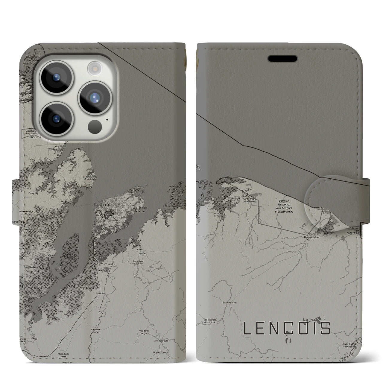 【レンソイス(ブラジル)】地図柄iPhoneケース(手帳タイプ)