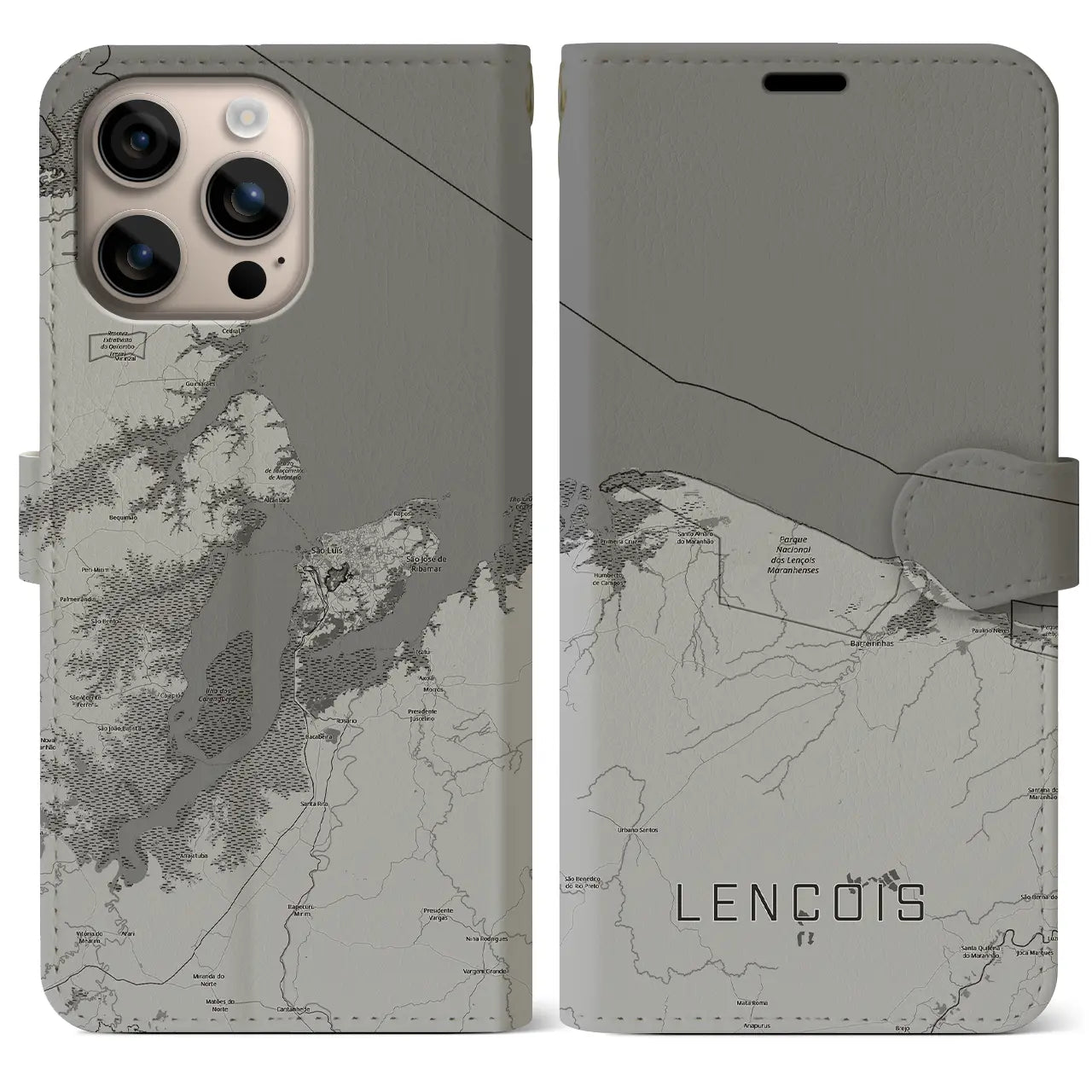 【レンソイス(ブラジル)】地図柄iPhoneケース(手帳タイプ)