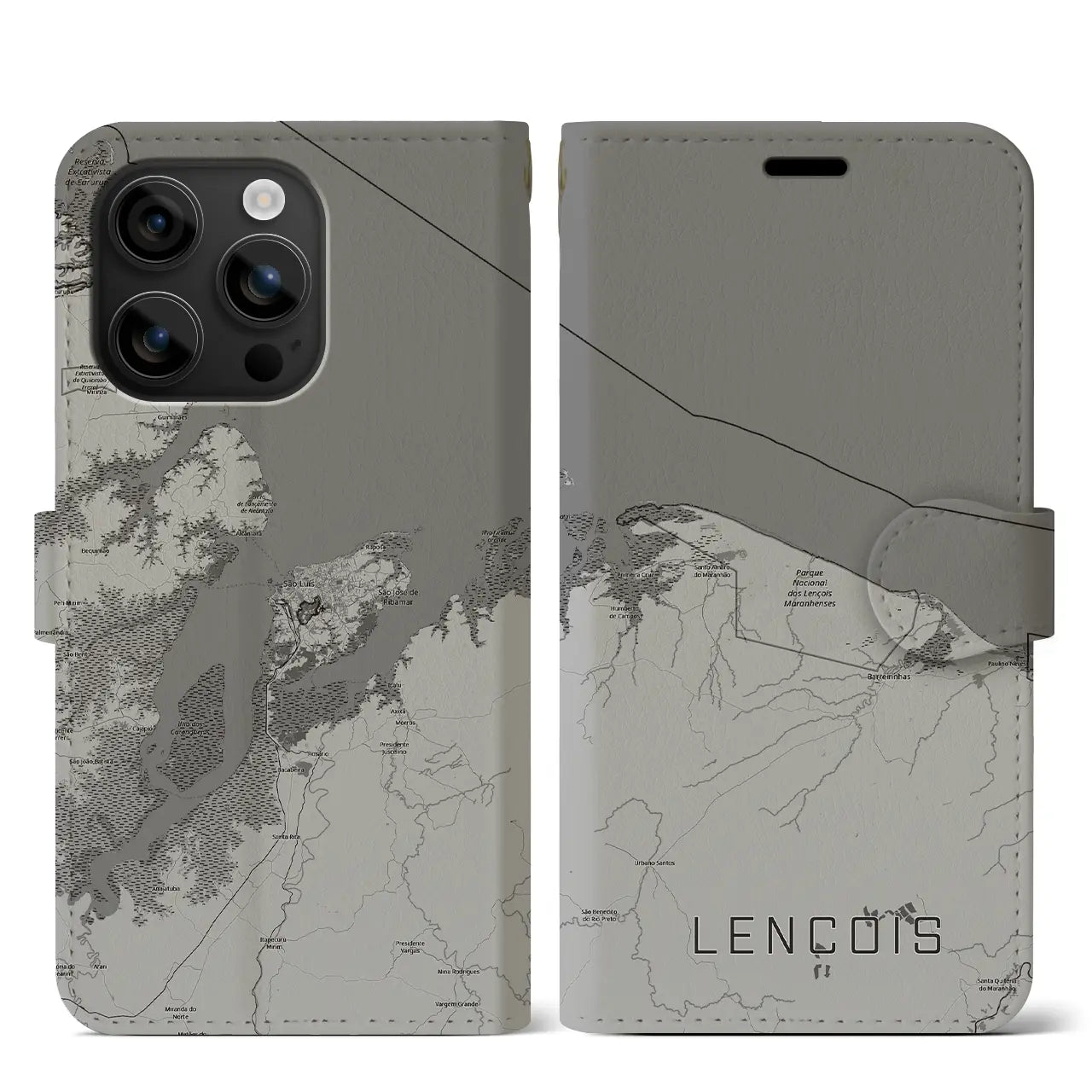 【レンソイス(ブラジル)】地図柄iPhoneケース(手帳タイプ)