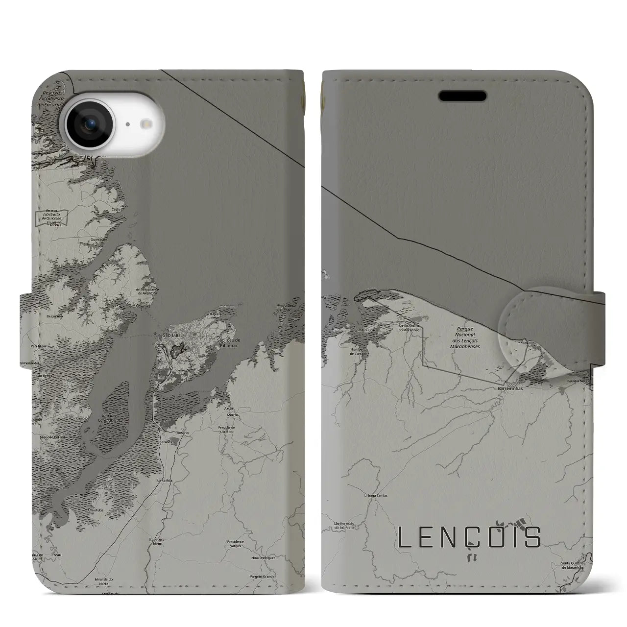 【レンソイス(ブラジル)】地図柄iPhoneケース(手帳タイプ)