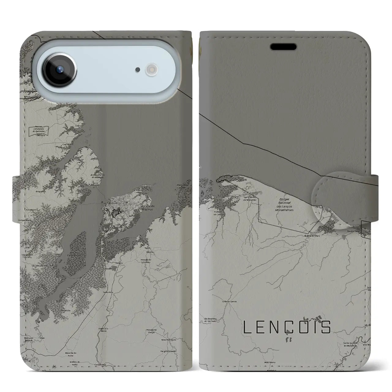 【レンソイス(ブラジル)】地図柄iPhoneケース(手帳タイプ)