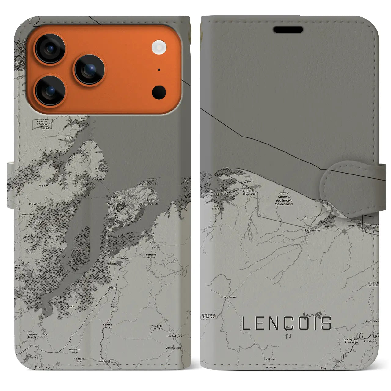 【レンソイス(ブラジル)】地図柄iPhoneケース(手帳タイプ)