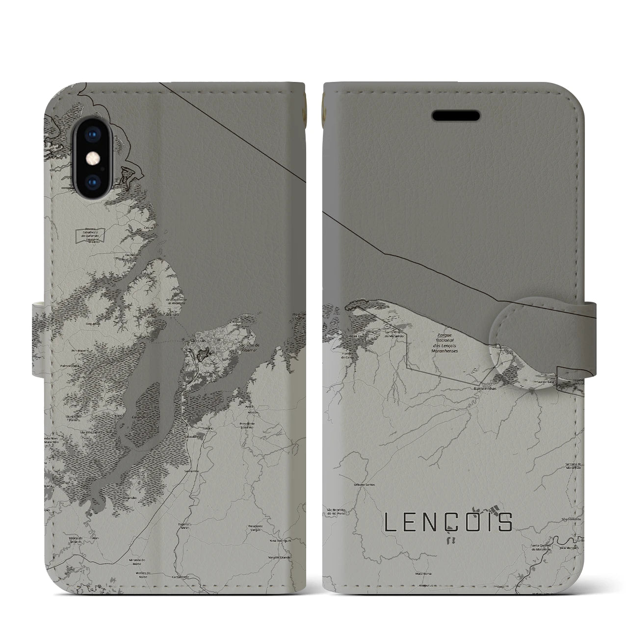 【レンソイス(ブラジル)】地図柄iPhoneケース(手帳タイプ)