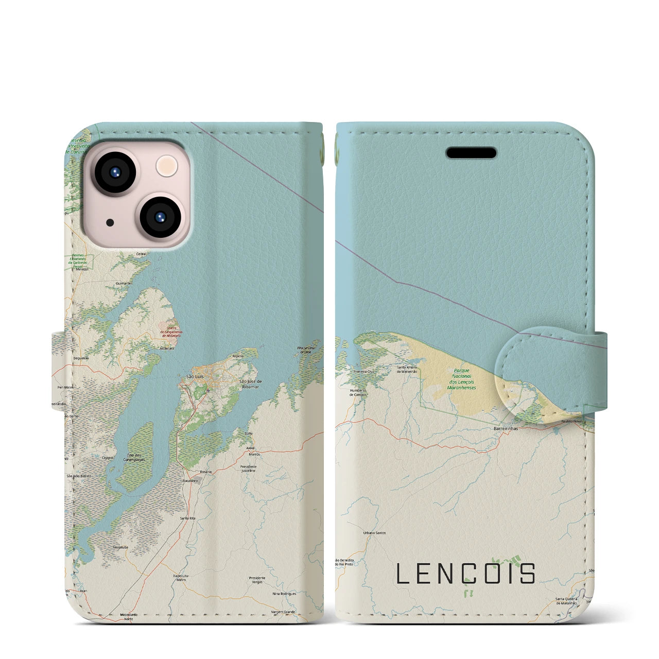 【レンソイス(ブラジル)】地図柄iPhoneケース(手帳タイプ)