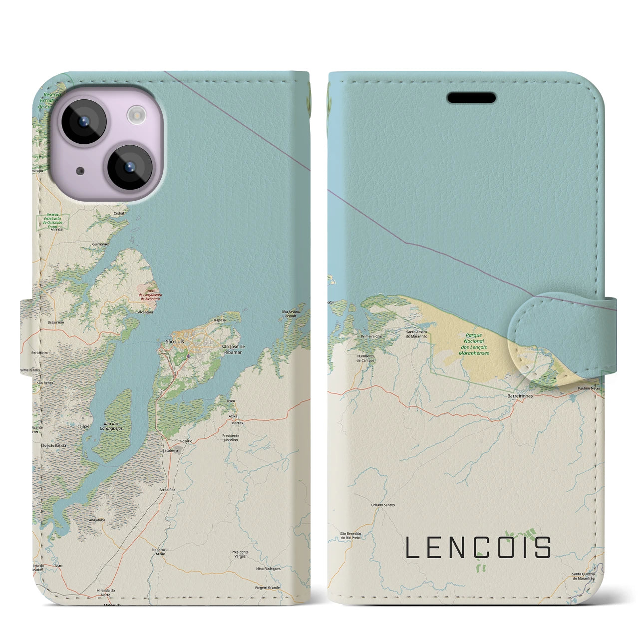 【レンソイス(ブラジル)】地図柄iPhoneケース(手帳タイプ)