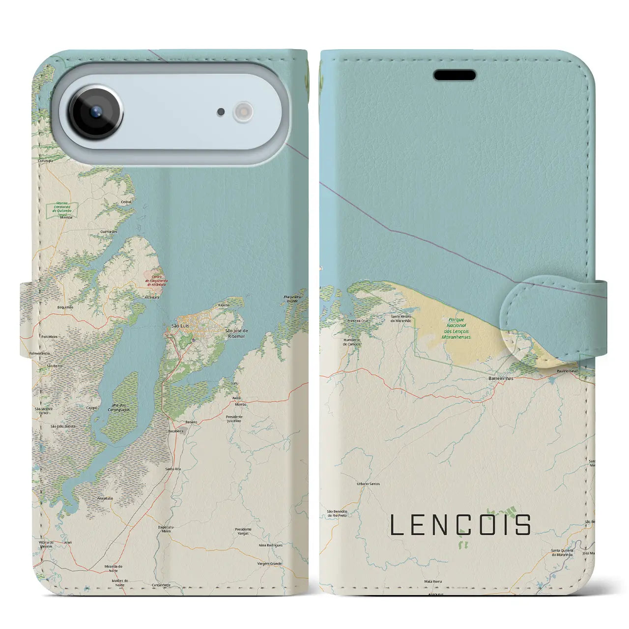 【レンソイス(ブラジル)】地図柄iPhoneケース(手帳タイプ)