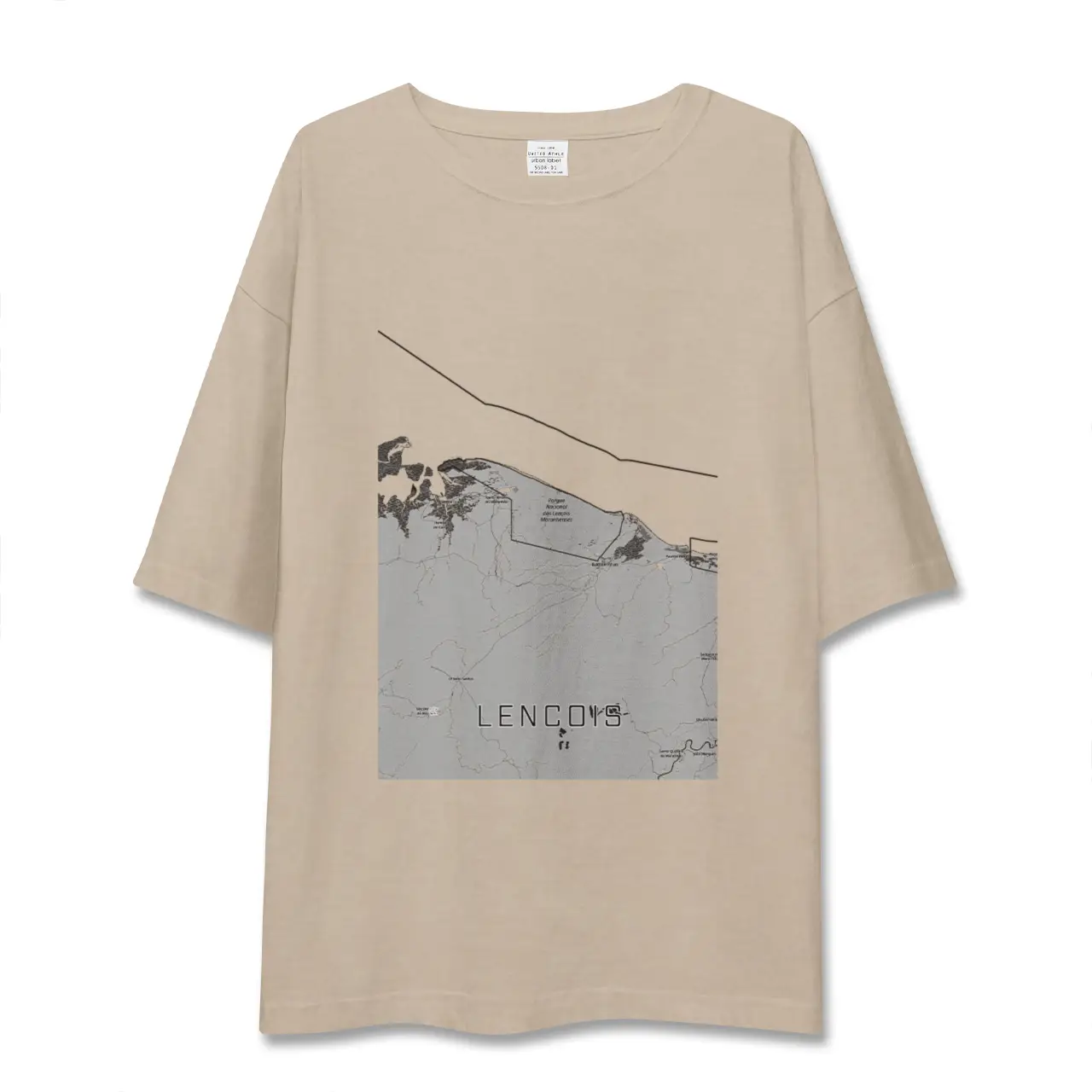 【レンソイス(ブラジル)】地図柄ビッグシルエットTシャツ