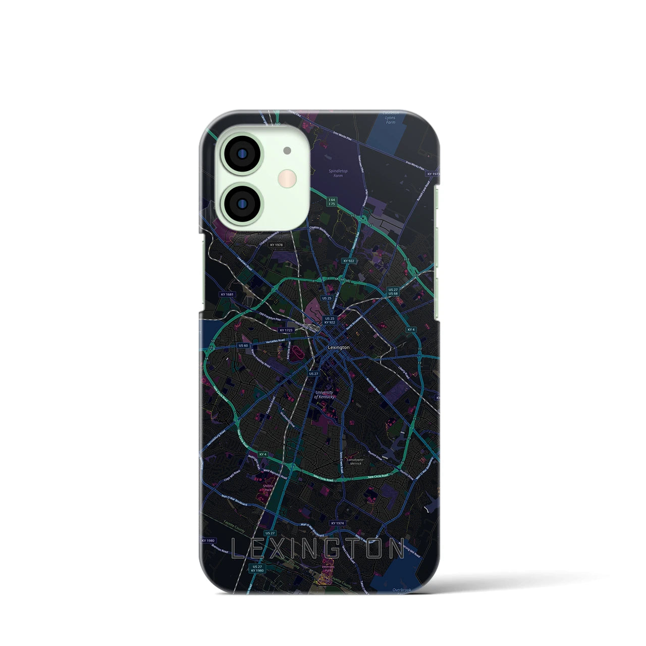 【レキシントン(アメリカ)】地図柄iPhoneケース(バックカバータイプ)