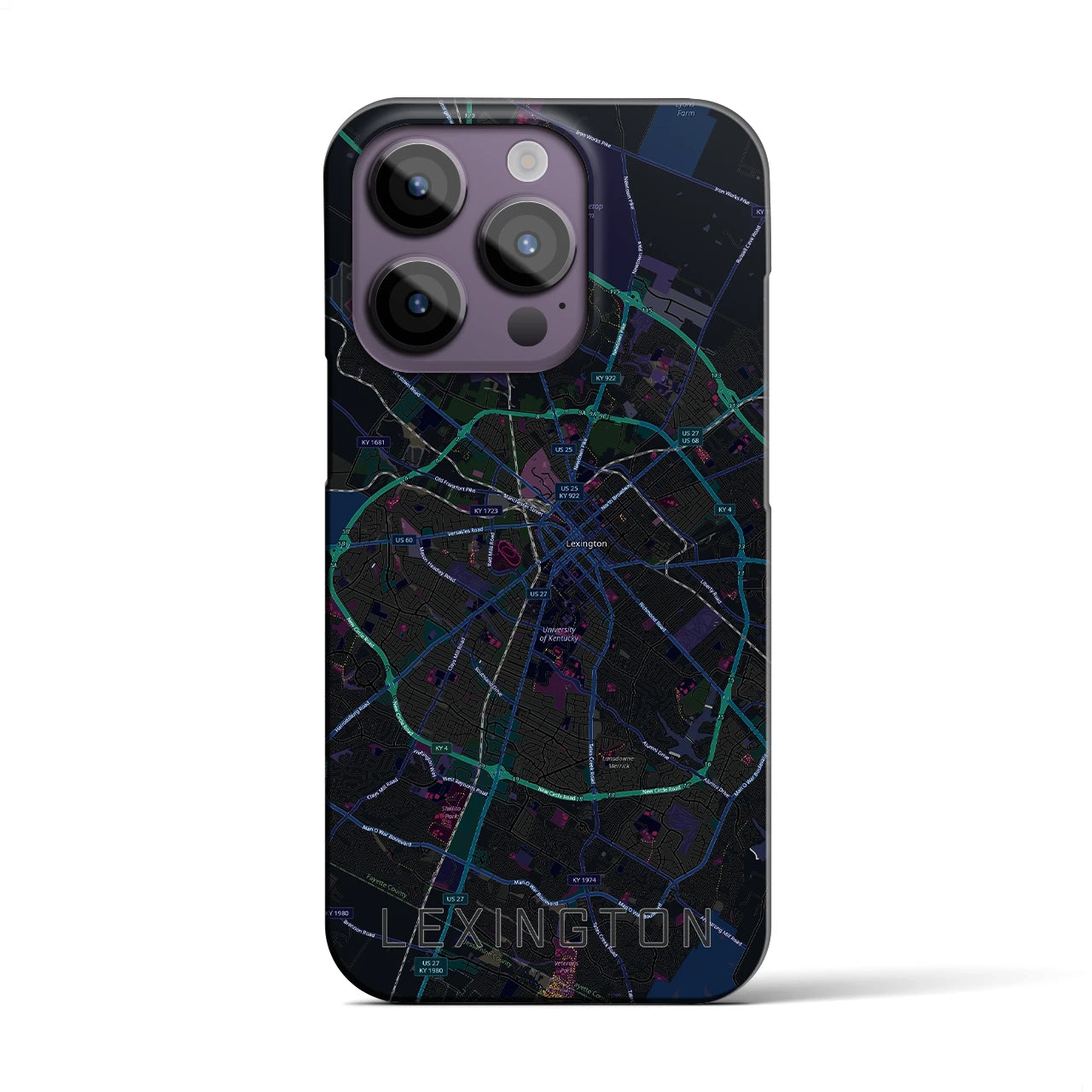 【レキシントン(アメリカ)】地図柄iPhoneケース(バックカバータイプ)