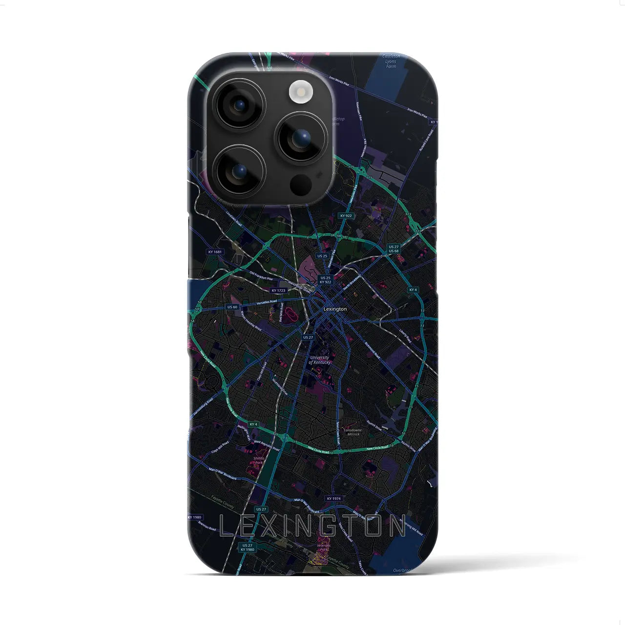 【レキシントン(アメリカ)】地図柄iPhoneケース(バックカバータイプ)