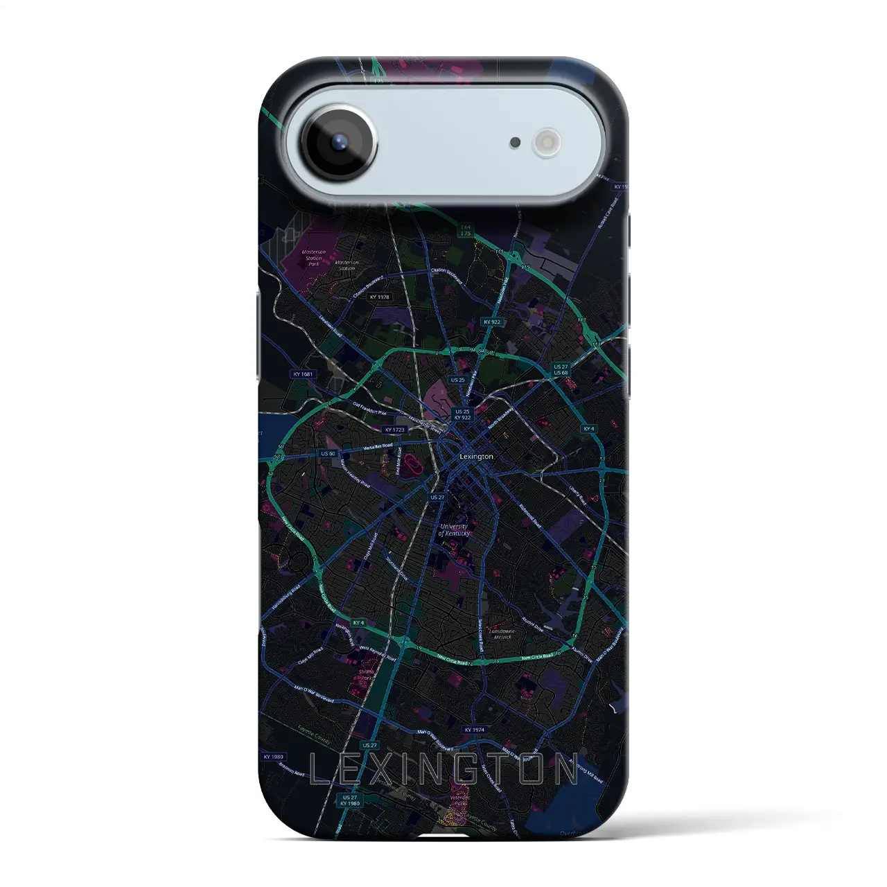 【レキシントン(アメリカ)】地図柄iPhoneケース(バックカバータイプ)