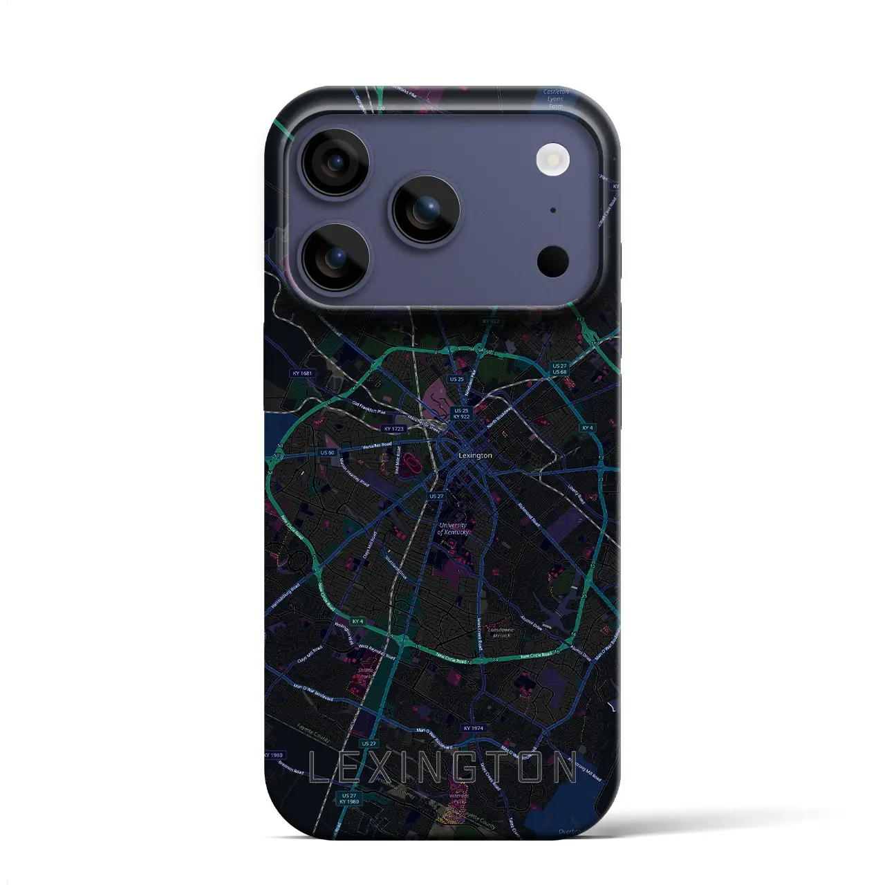 【レキシントン(アメリカ)】地図柄iPhoneケース(バックカバータイプ)