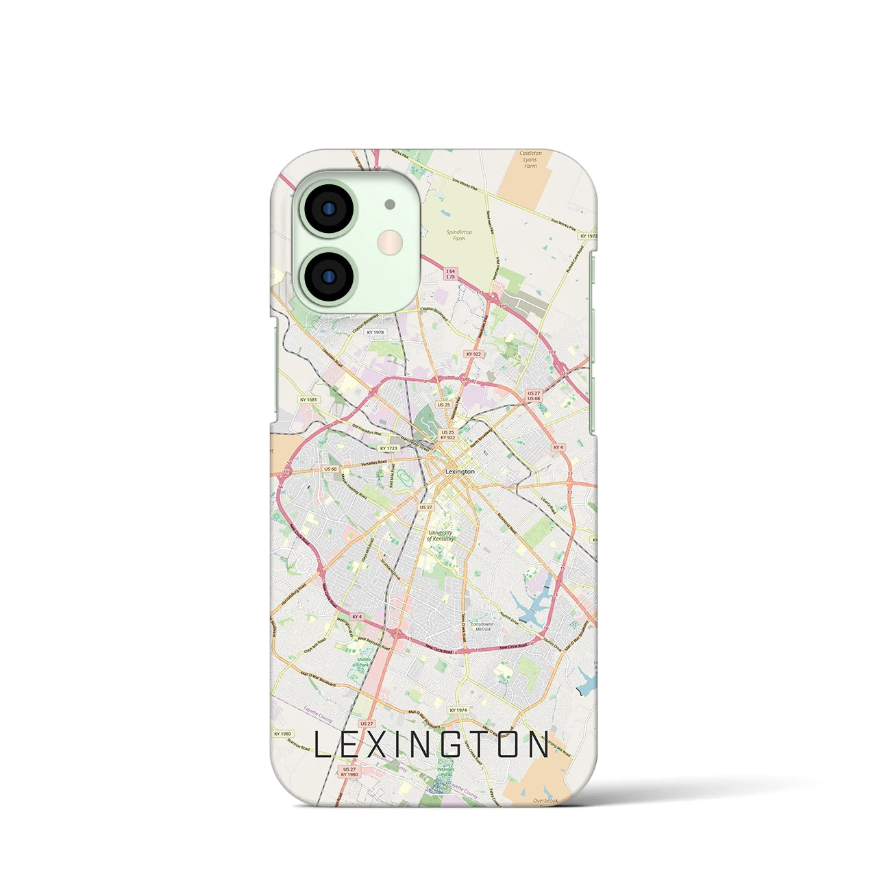【レキシントン(アメリカ)】地図柄iPhoneケース(バックカバータイプ)