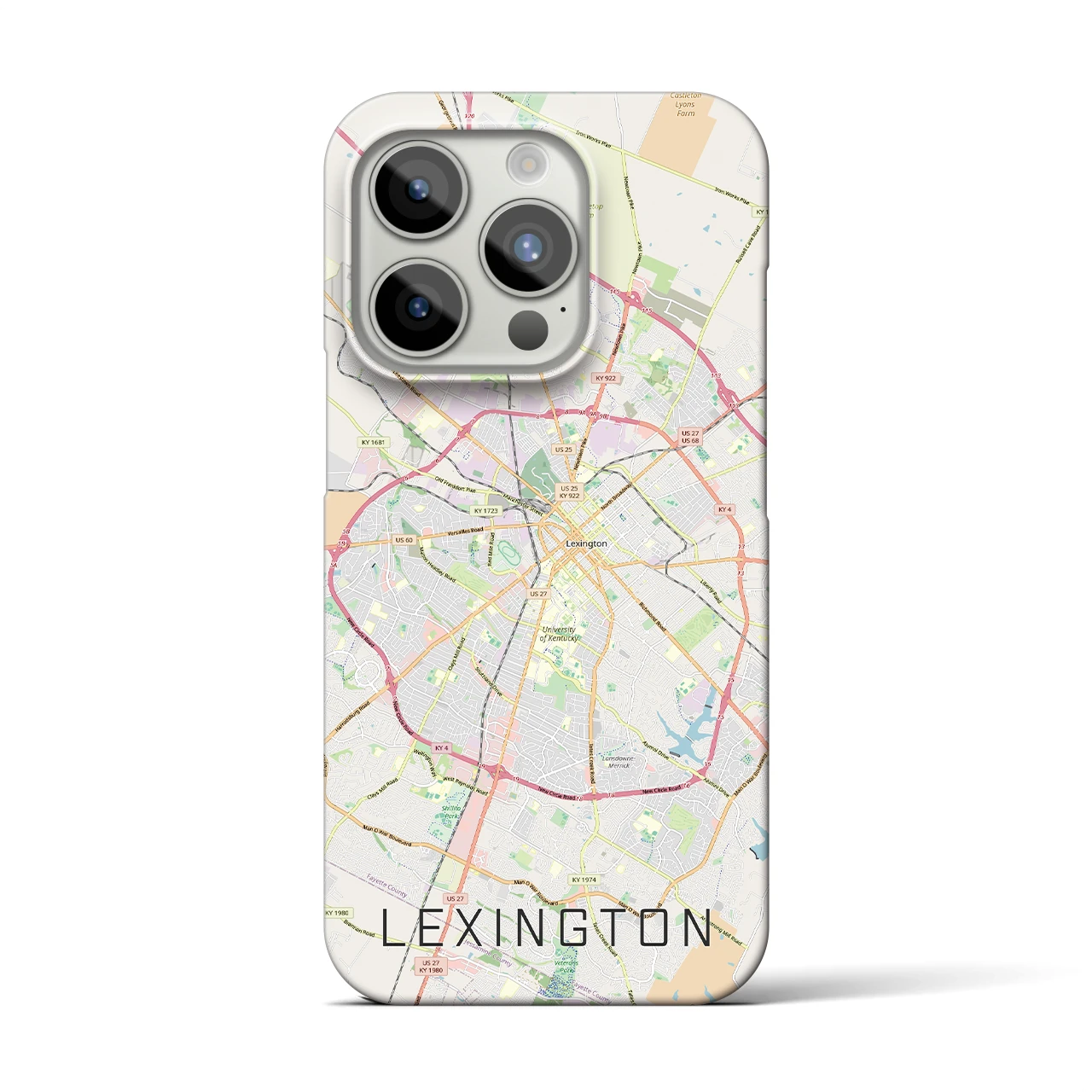 【レキシントン(アメリカ)】地図柄iPhoneケース(バックカバータイプ)