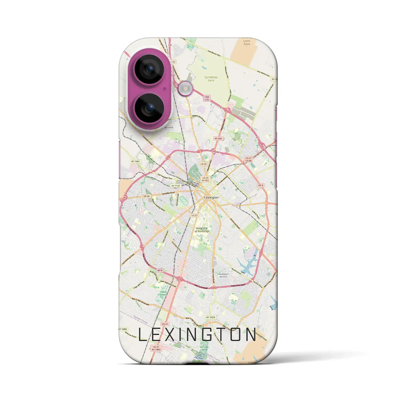 【レキシントン(アメリカ)】地図柄iPhoneケース(バックカバータイプ)
