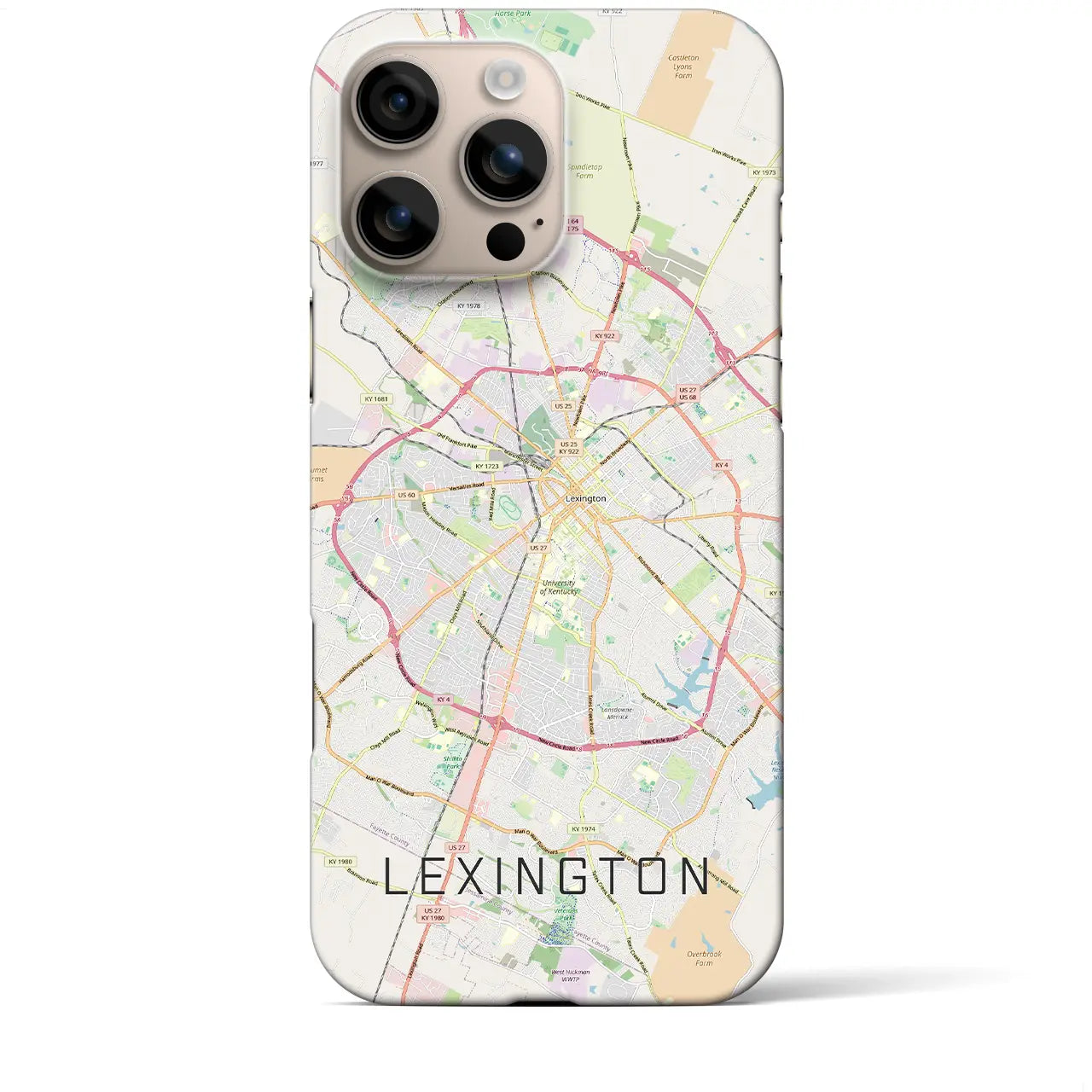 【レキシントン(アメリカ)】地図柄iPhoneケース(バックカバータイプ)