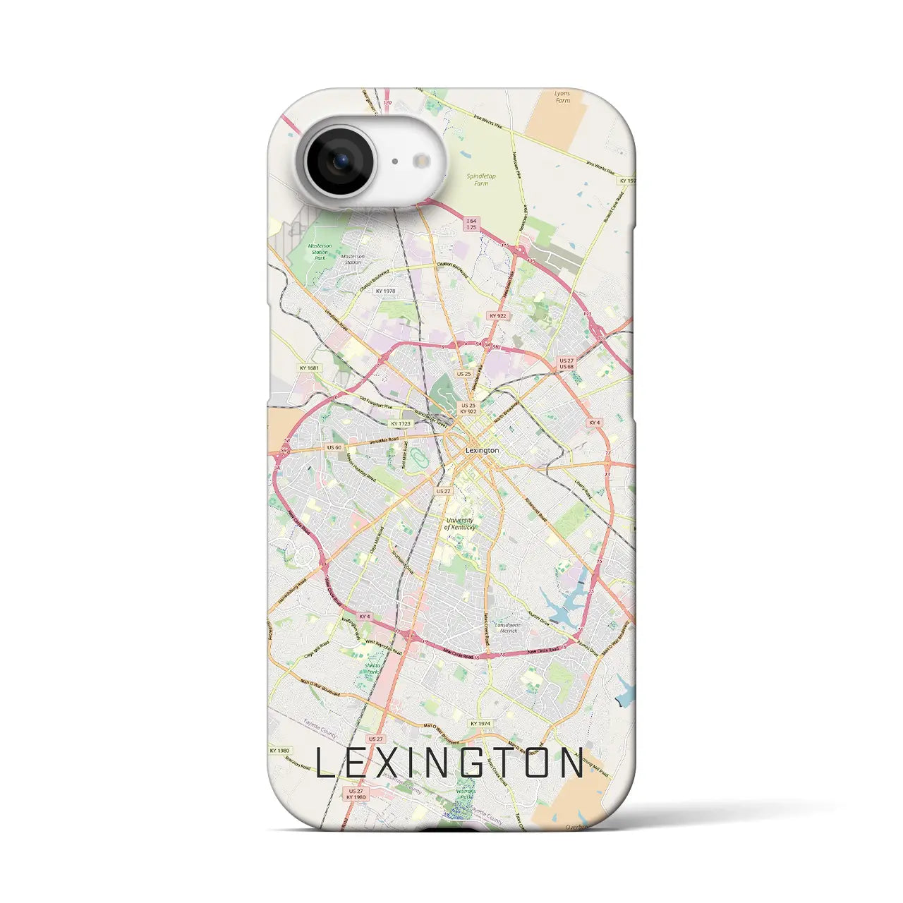 【レキシントン(アメリカ)】地図柄iPhoneケース(バックカバータイプ)
