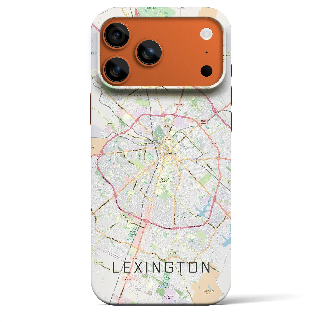 【レキシントン(アメリカ)】地図柄iPhoneケース(バックカバータイプ)