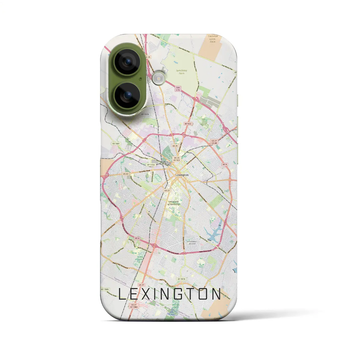 【レキシントン(アメリカ)】地図柄iPhoneケース(バックカバータイプ)ナチュラル・iPhone 17 Pro Max 用