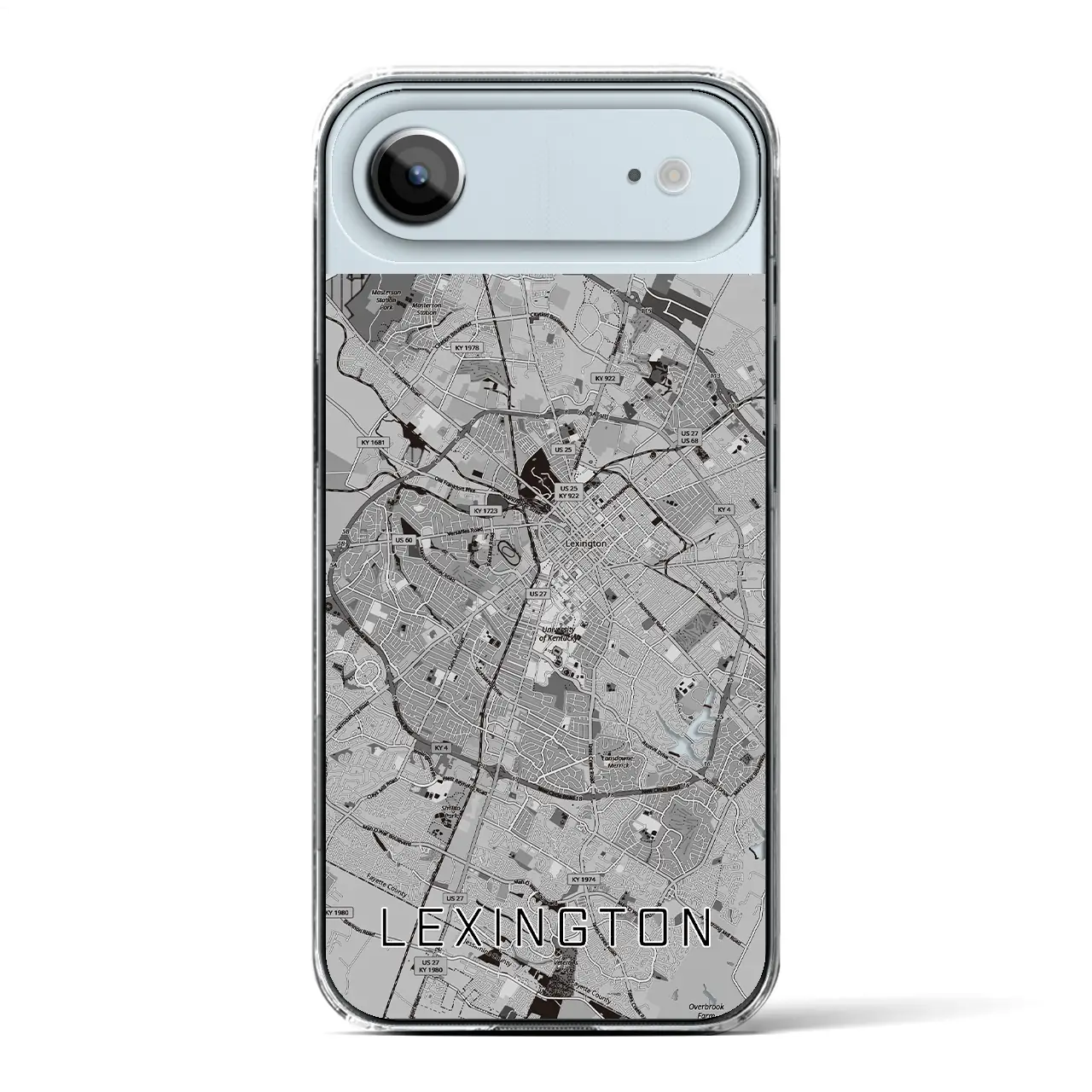 【レキシントン(アメリカ)】地図柄iPhoneケース(クリアタイプ)