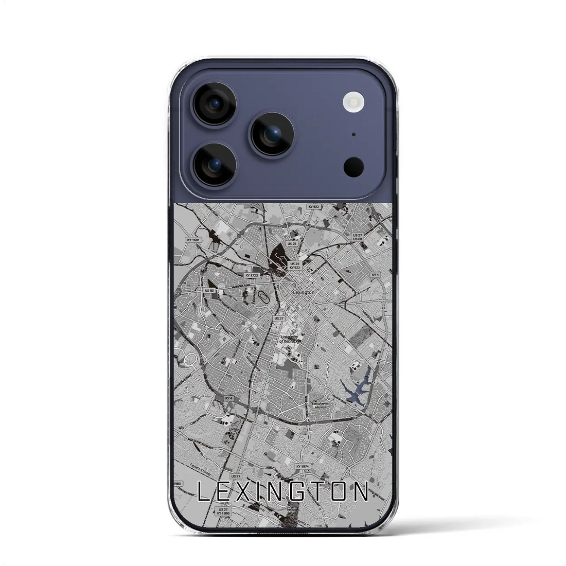 【レキシントン(アメリカ)】地図柄iPhoneケース(クリアタイプ)