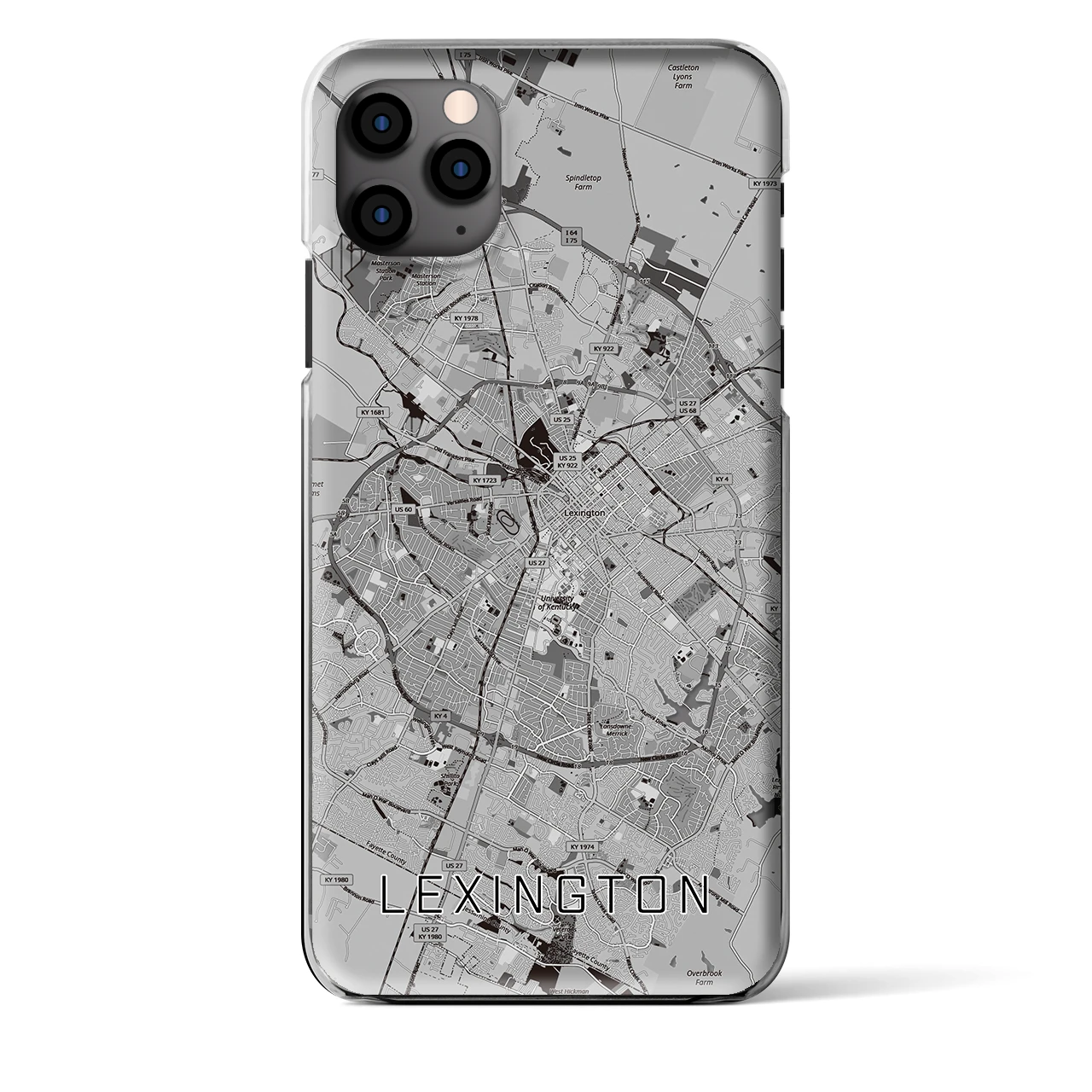 【レキシントン(アメリカ)】地図柄iPhoneケース(クリアタイプ)