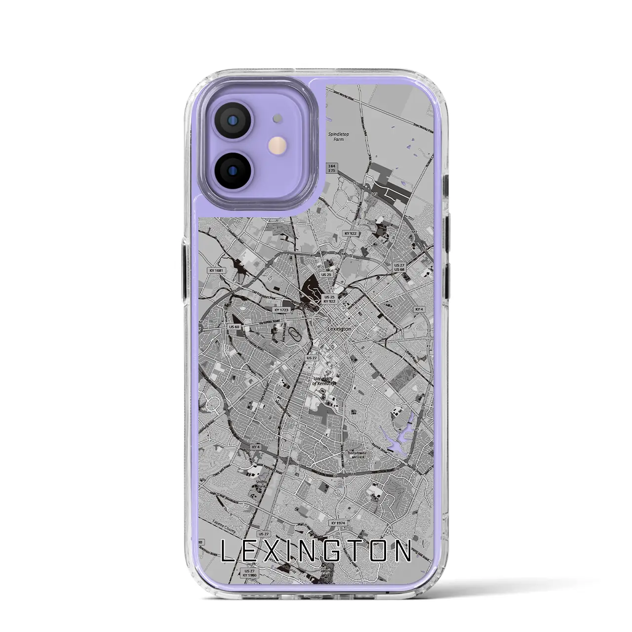 【レキシントン(アメリカ)】地図柄iPhoneケース(MagSafeタイプ)