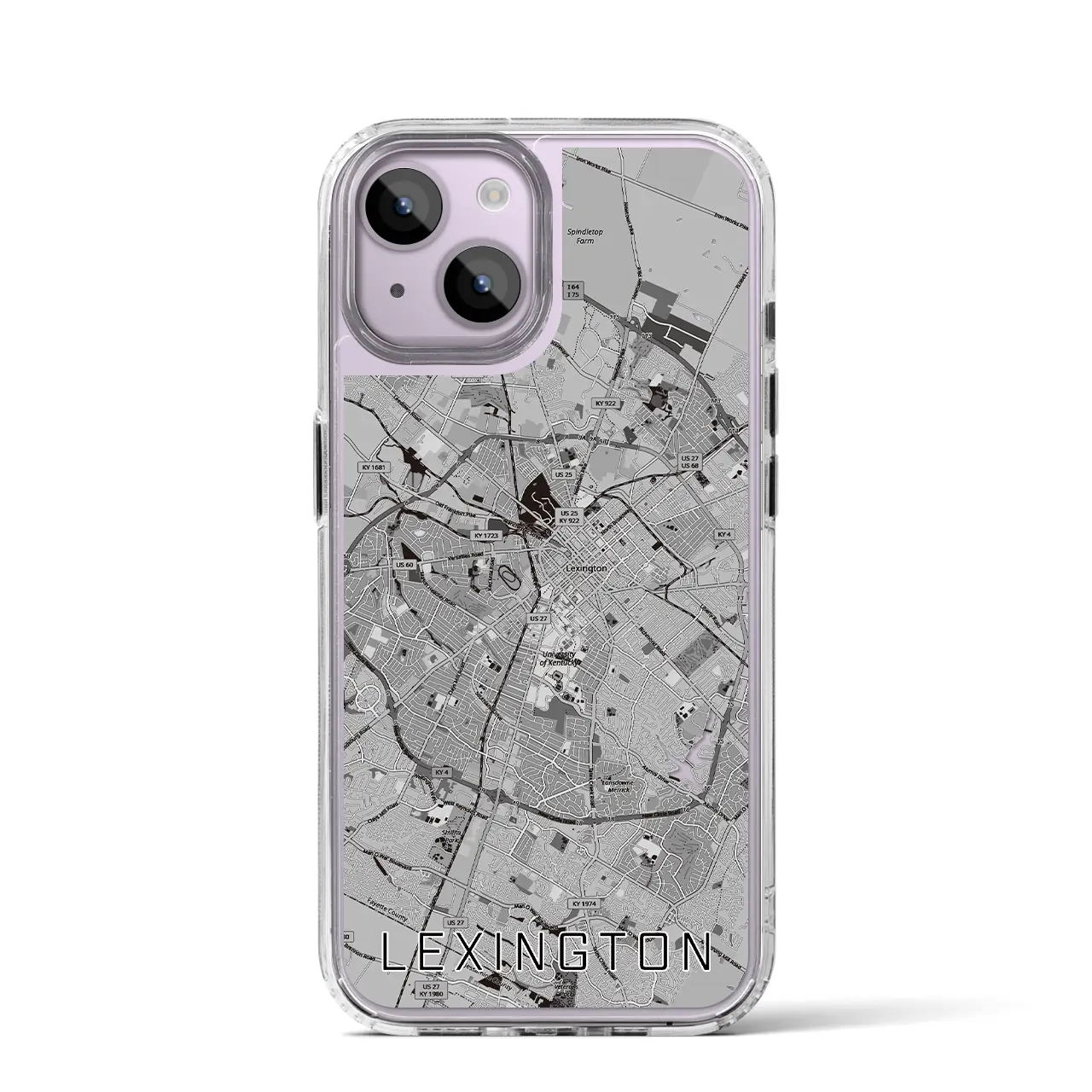 【レキシントン(アメリカ)】地図柄iPhoneケース(MagSafeタイプ)