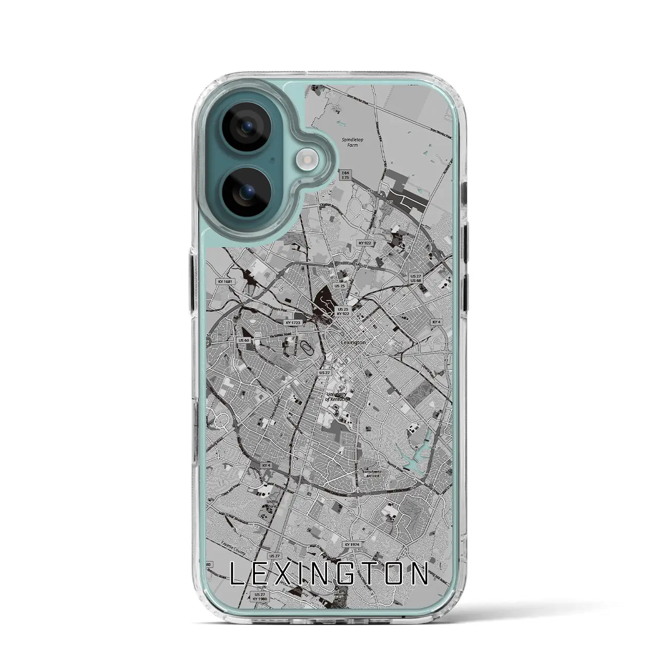 【レキシントン(アメリカ)】地図柄iPhoneケース(MagSafeタイプ)