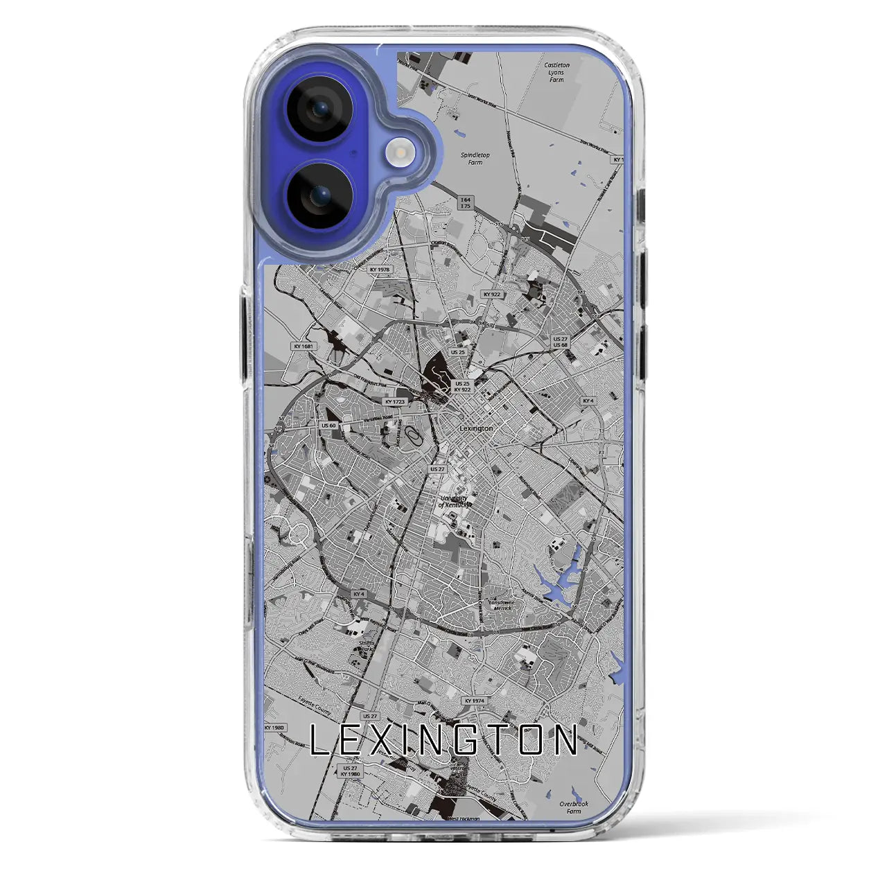 【レキシントン(アメリカ)】地図柄iPhoneケース(MagSafeタイプ)