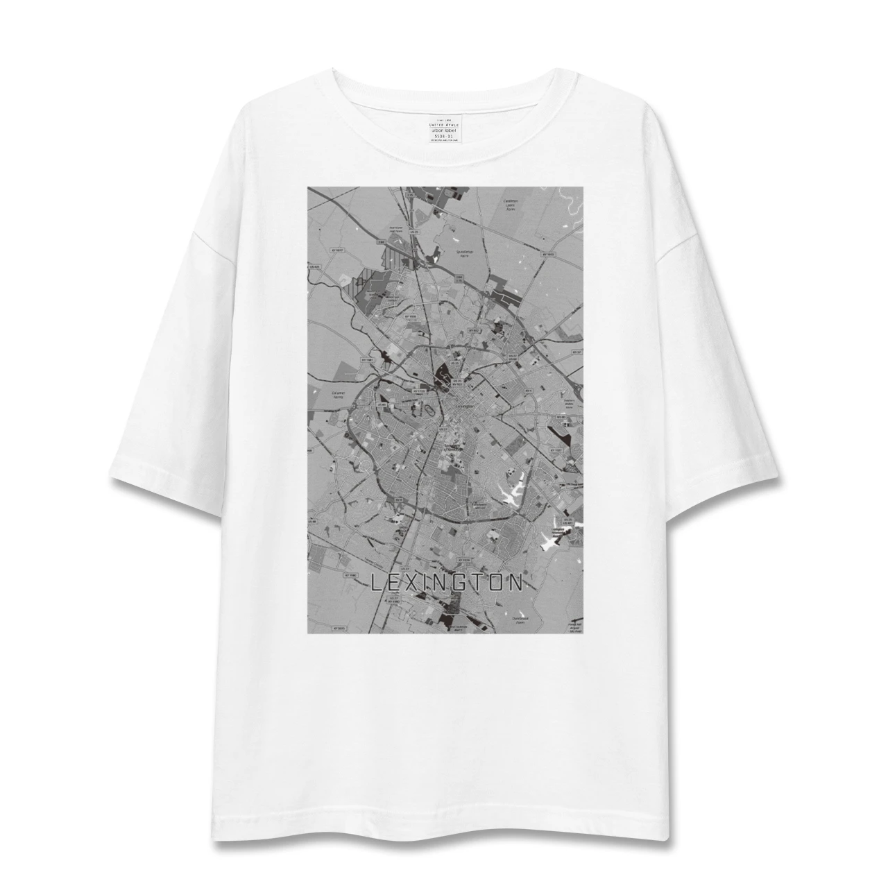 【レキシントン(アメリカ)】地図柄ビッグシルエットTシャツ