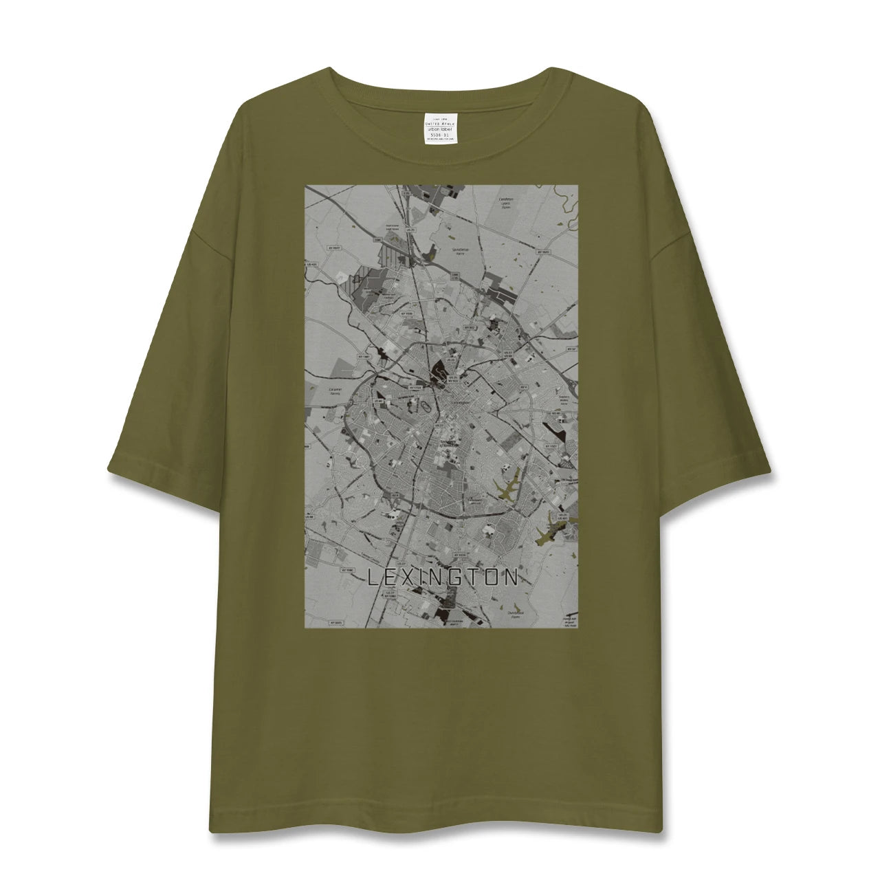 【レキシントン(アメリカ)】地図柄ビッグシルエットTシャツ